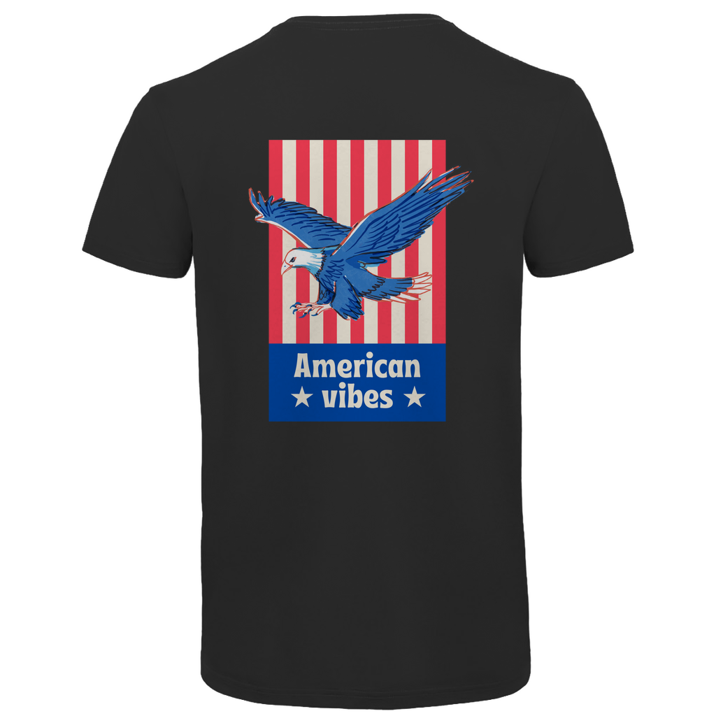 Herren Premium Bio V-Neck T-Shirt American Vibes