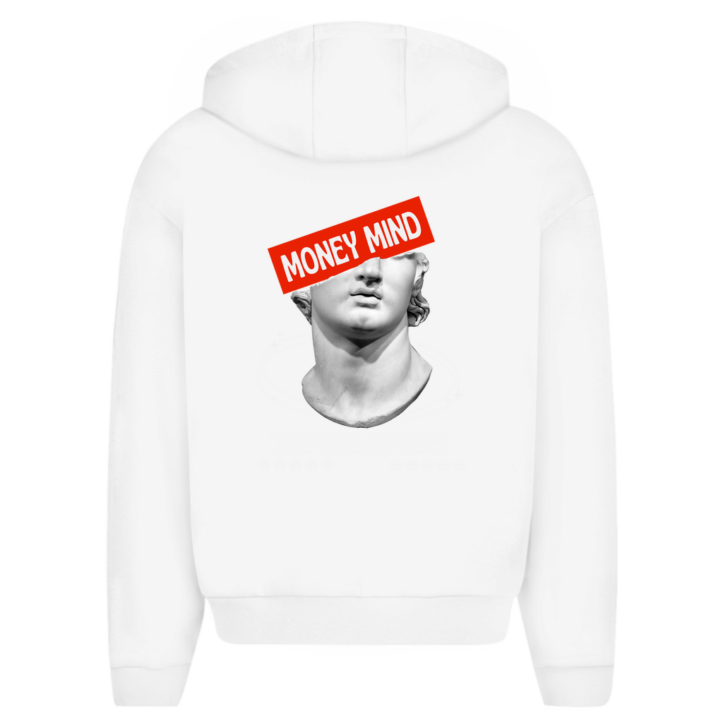 Herren Oversize Zipper Hoodie Money Mind