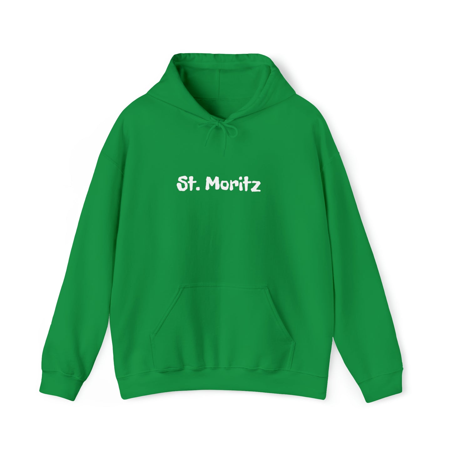 St. Moritz white Font | Highperformer Hooded Sweatshirt