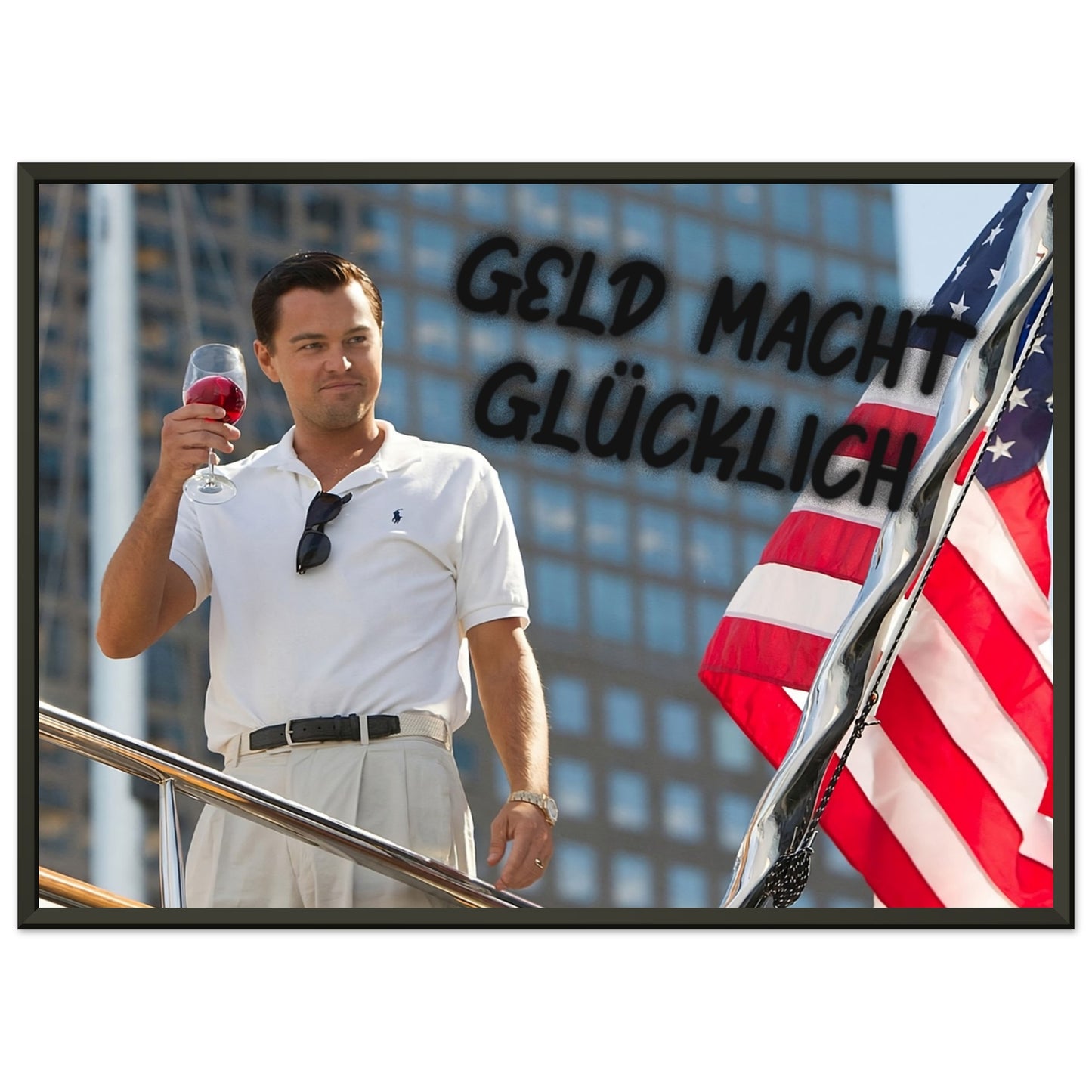 The Wolf of Wallstreet | Premium-Poster aus mattem Papier mit Metallrahmen