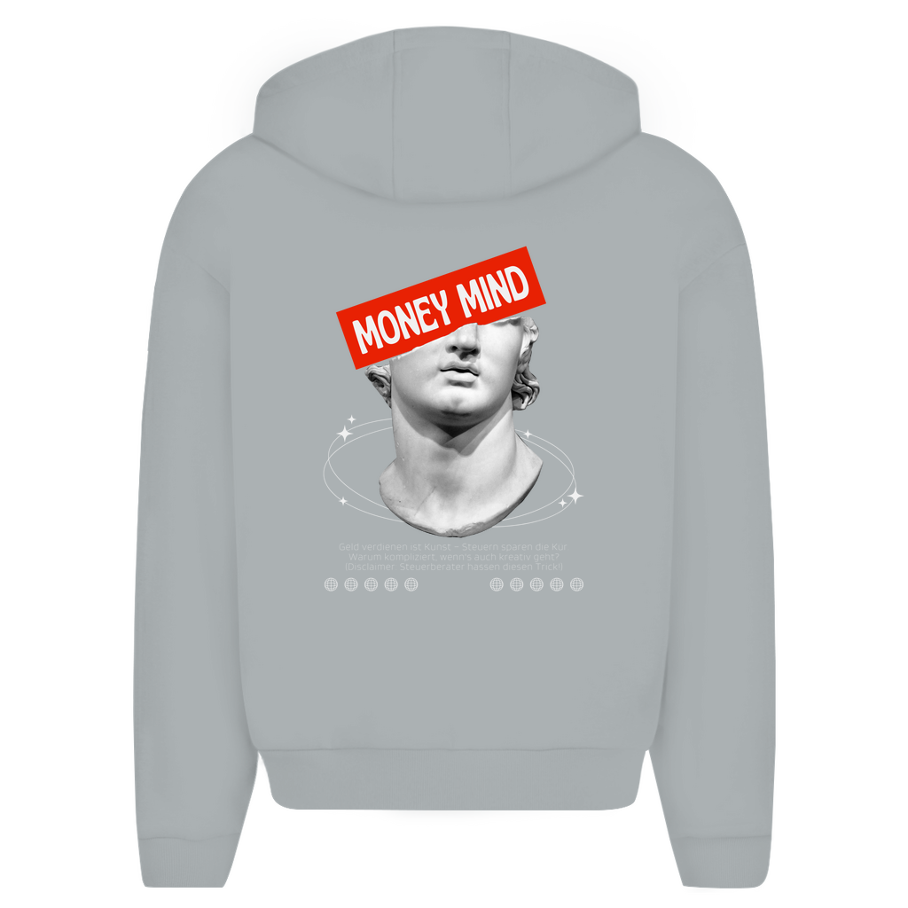 Herren Oversize Zipper Hoodie Money Mind