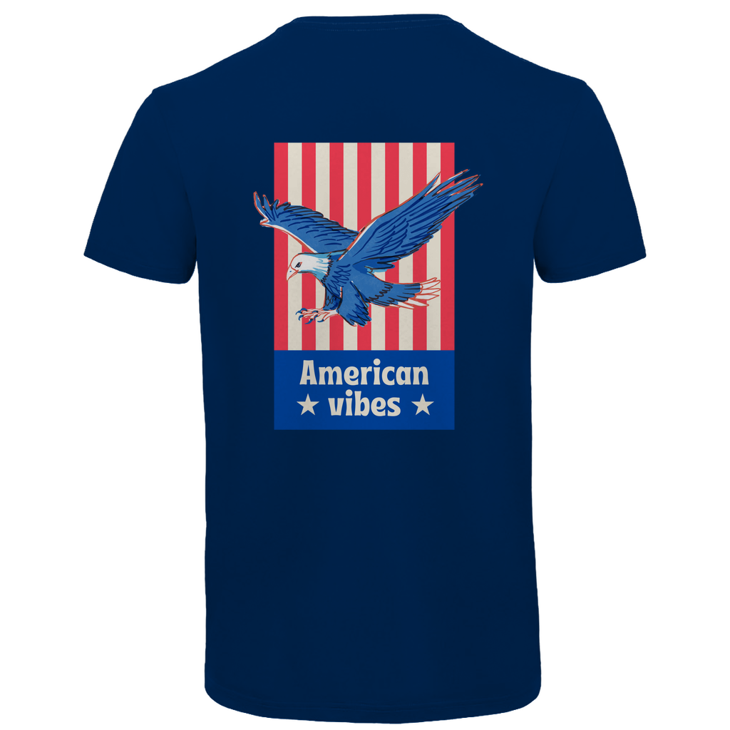 Herren Premium Bio V-Neck T-Shirt American Vibes