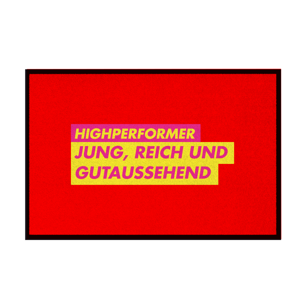 Fußmatte mit Gummirand Jung, Reich und Gutaussehend