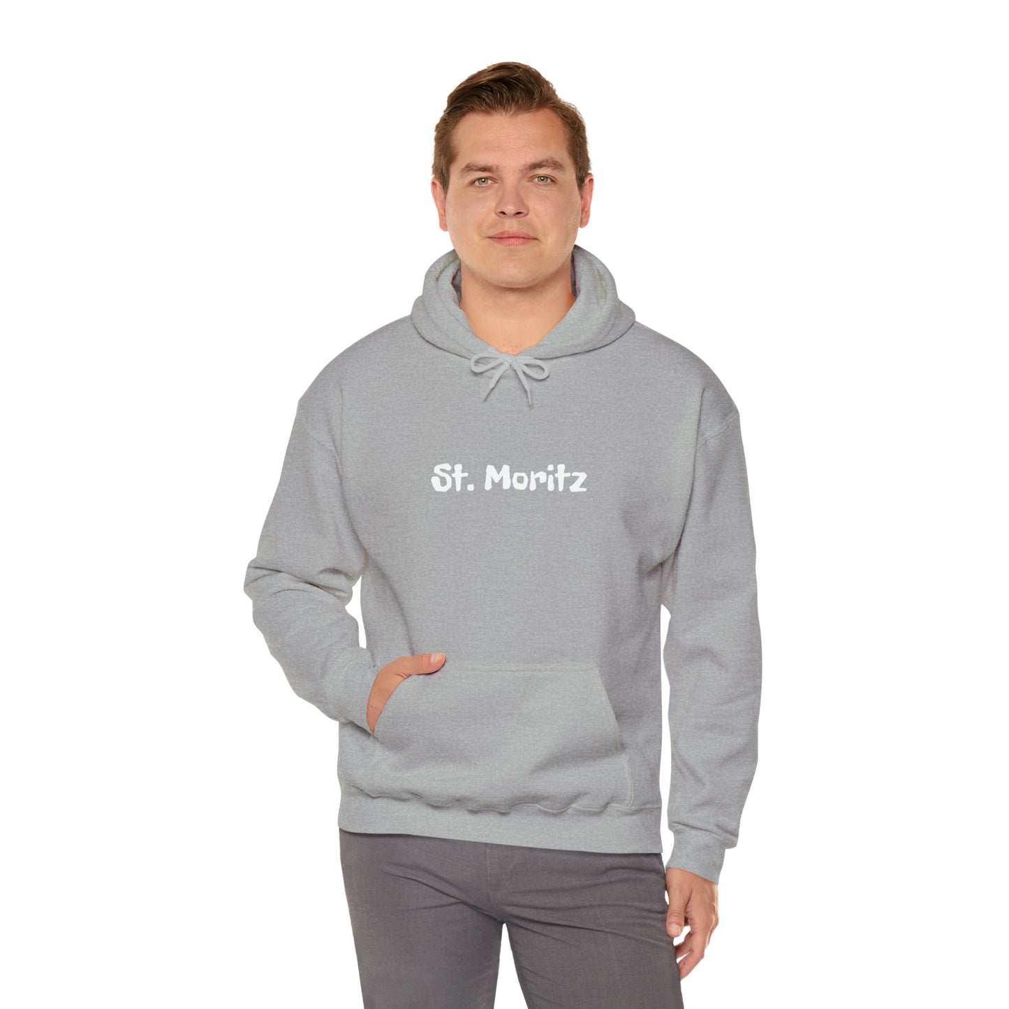 St. Moritz white Font | Highperformer Hooded Sweatshirt