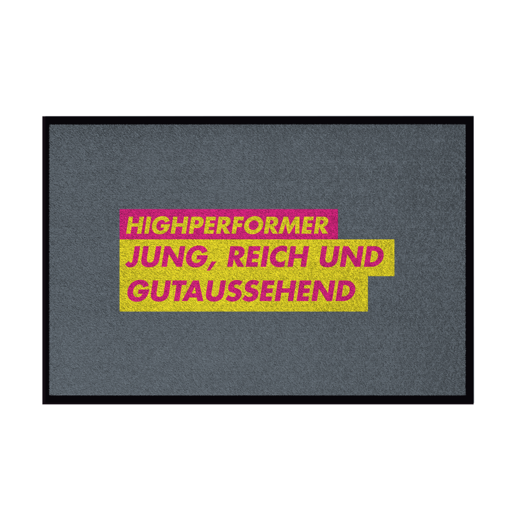 Fußmatte mit Gummirand Jung, Reich und Gutaussehend
