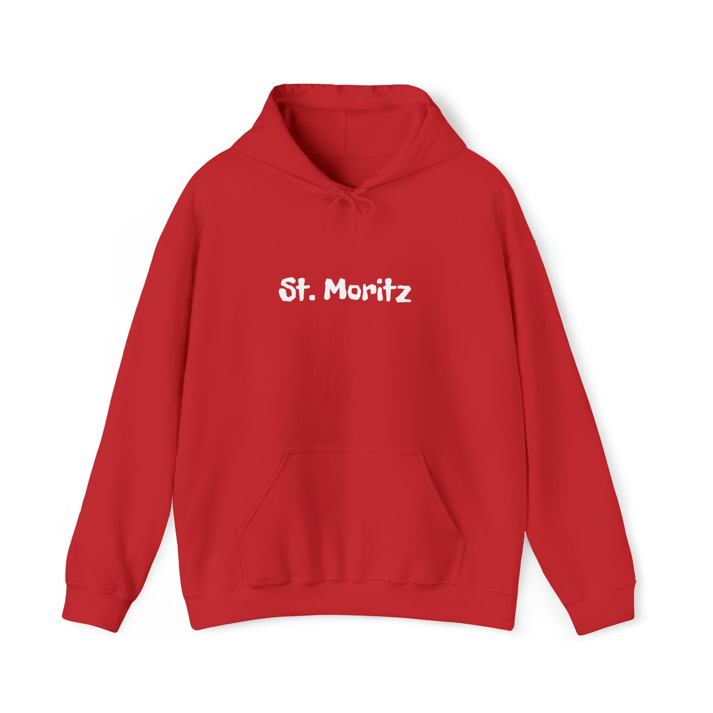 St. Moritz white Font | Highperformer Hooded Sweatshirt
