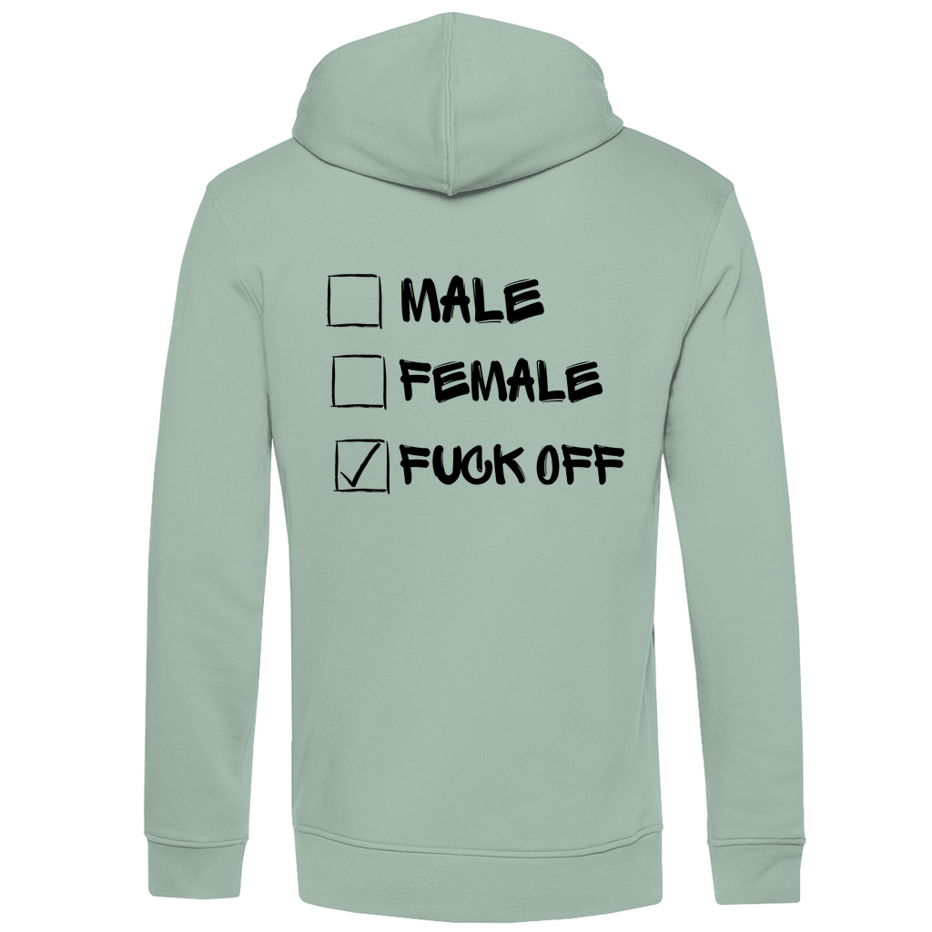 Herren Premium Bio Hoodie MALE, FEMALE, FUCK OFF