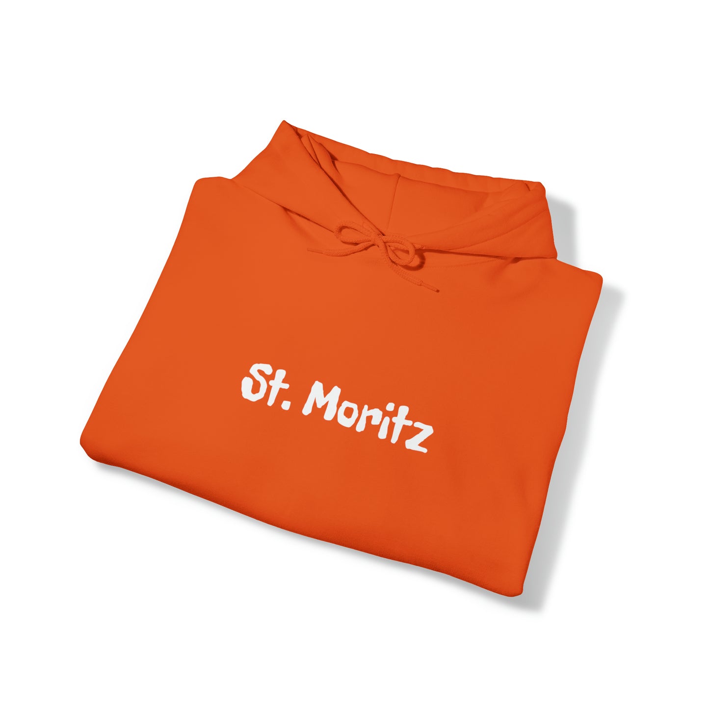 St. Moritz white Font | Highperformer Hooded Sweatshirt