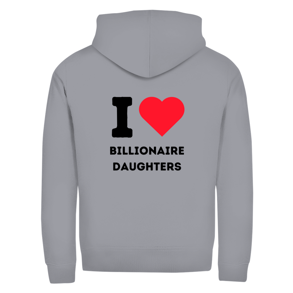 Herren Zipper Hoodie I Love Billionaire Daughters