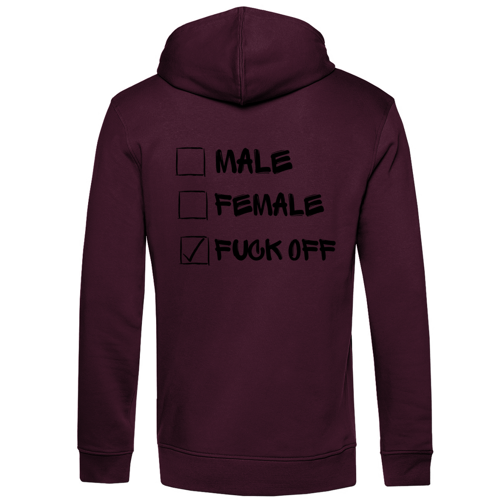 Herren Premium Bio Hoodie MALE, FEMALE, FUCK OFF