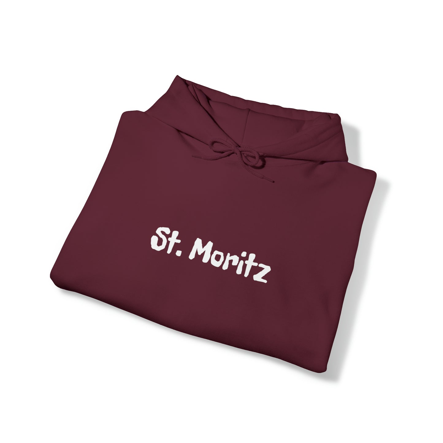 St. Moritz white Font | Highperformer Hooded Sweatshirt