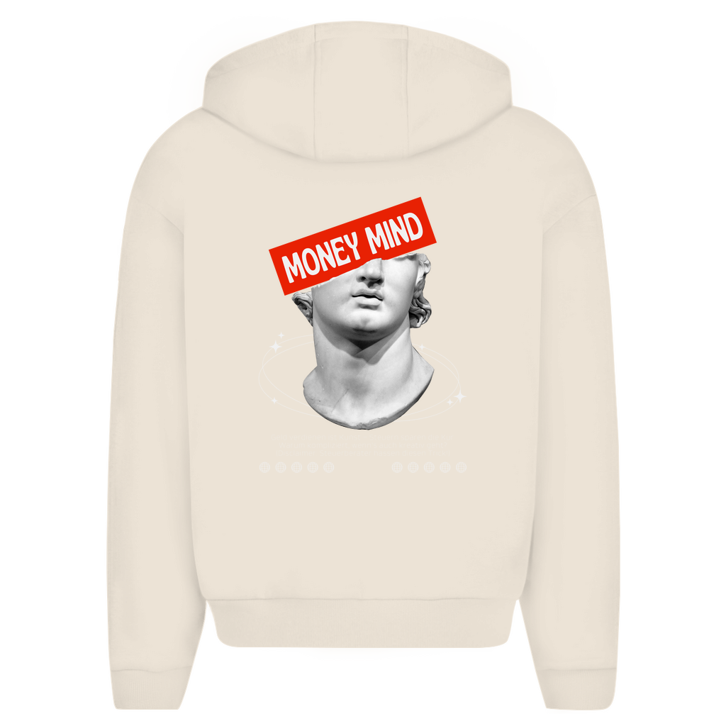 Herren Oversize Zipper Hoodie Money Mind