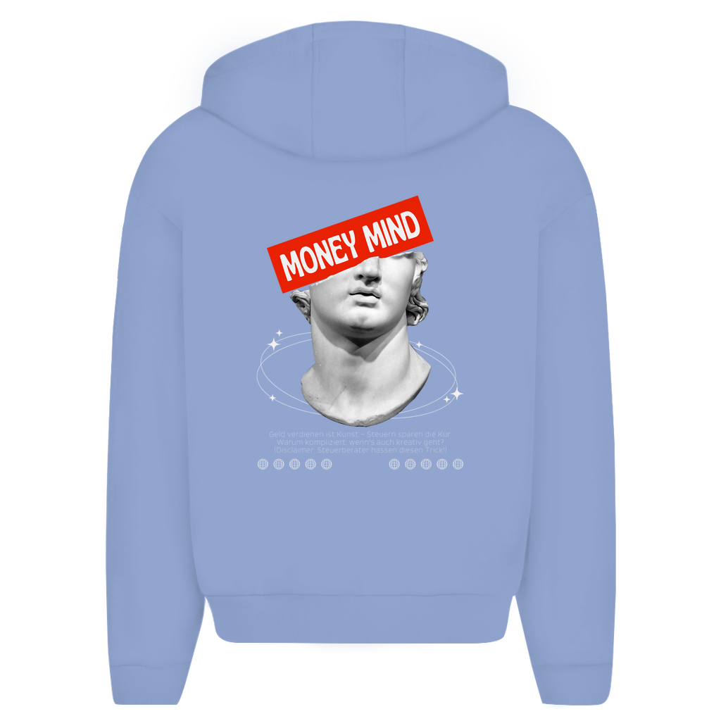 Herren Oversize Zipper Hoodie Money Mind