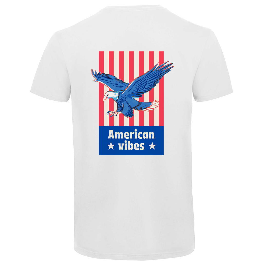 Herren Premium Bio V-Neck T-Shirt American Vibes