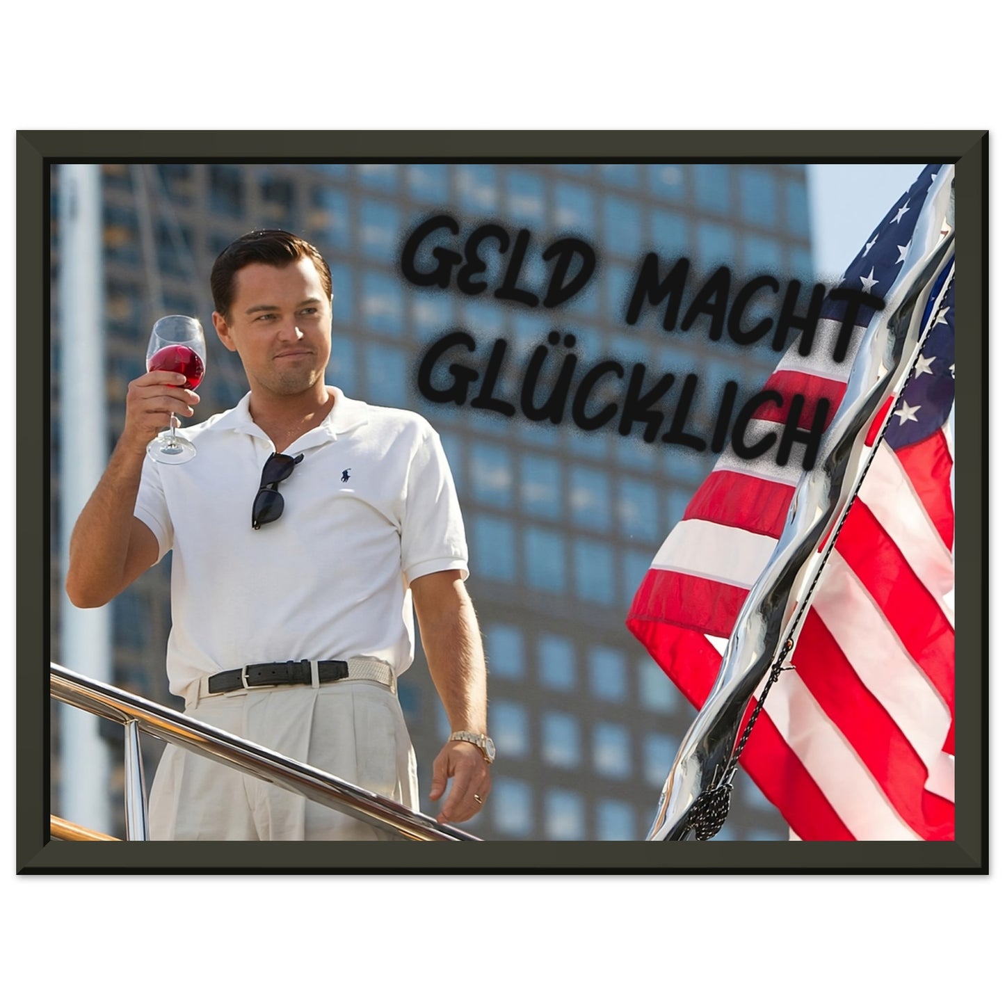 The Wolf of Wallstreet | Premium-Poster aus mattem Papier mit Metallrahmen