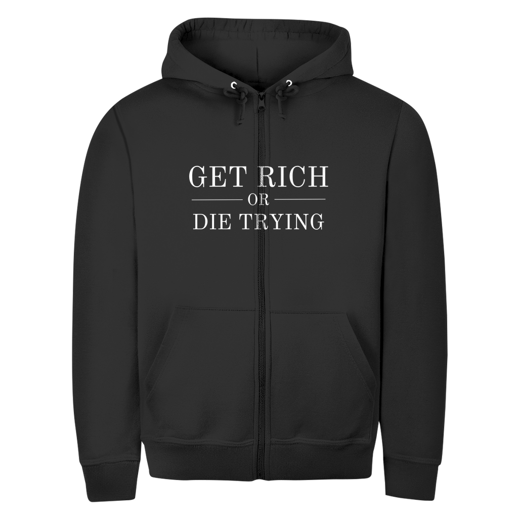Herren Zipper Hoodie Get Rich Or Die Trying