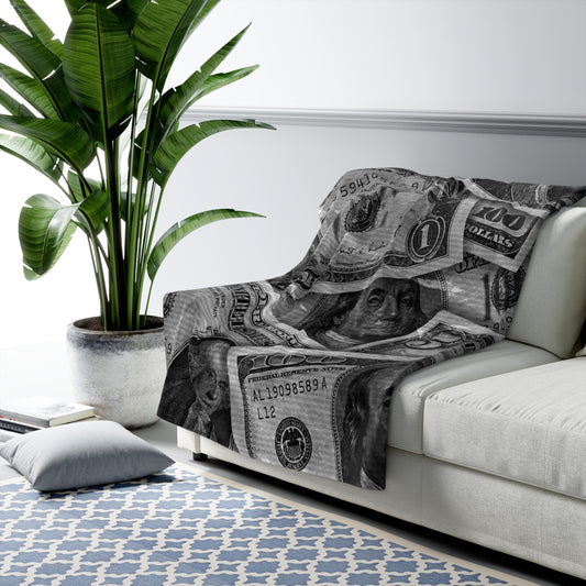 Dollar Design Sherpa Fleece Blanket