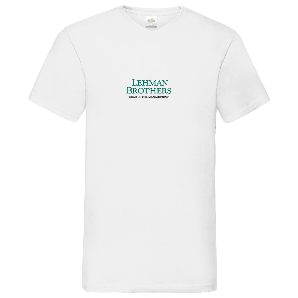 Herren Basic V-Neck T-Shirt Lehman Brothers