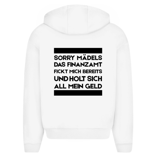 Herren Oversize Zipper Hoodie Sorry Mädels