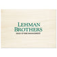 Lehman Brothers Holzdruck Poster | Highperformer Holz - BWL.Breitseite