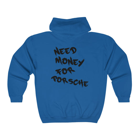 Need Money For Porsche | Unisex Heavy Blend™ Full Zip Hooded Sweatshirt