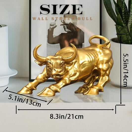 Messing-Stier-Figur – Wand-Bull-Kunst-Dekor, Bronze-Bull (A-Gold)