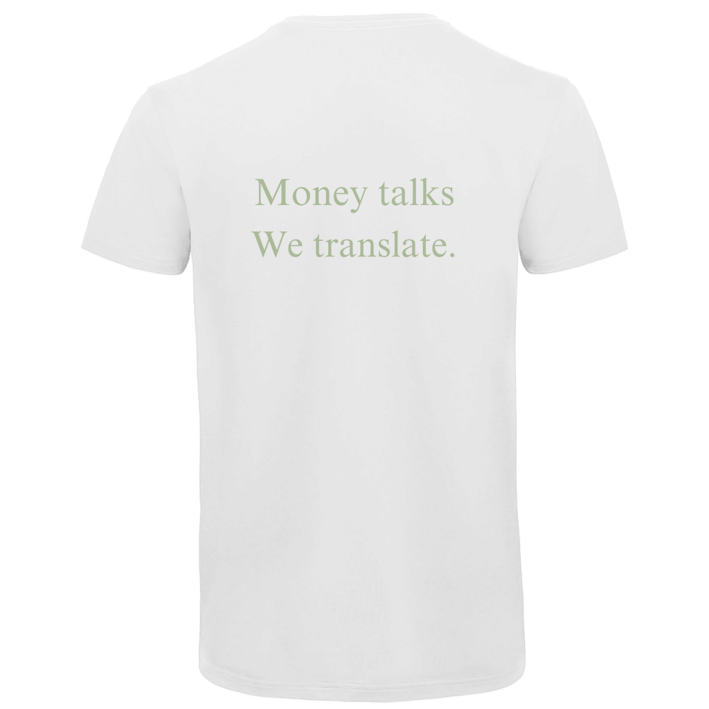 Herren Premium Bio V-Neck T-Shirt Money talks We translate.