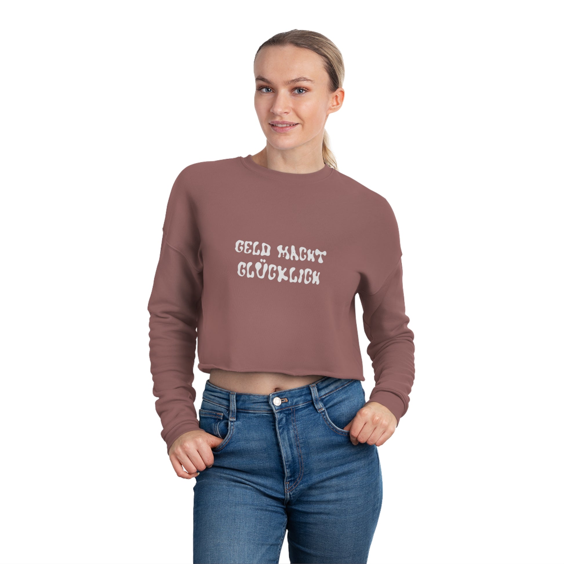 Geld macht glücklich | Women's Cropped Sweatshirt - BWL.Breitseite