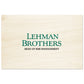 Lehman Brothers Holzdruck Poster | Highperformer Holz - BWL.Breitseite