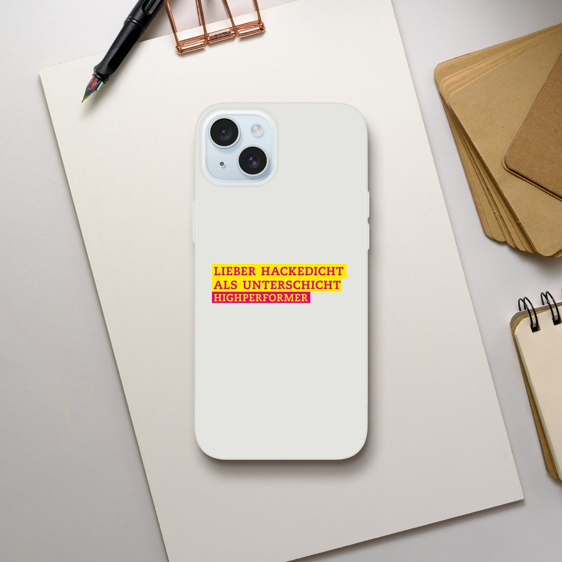 Lieber Hackedicht als Unterschicht - Iphone Case - BWL.Breitseite