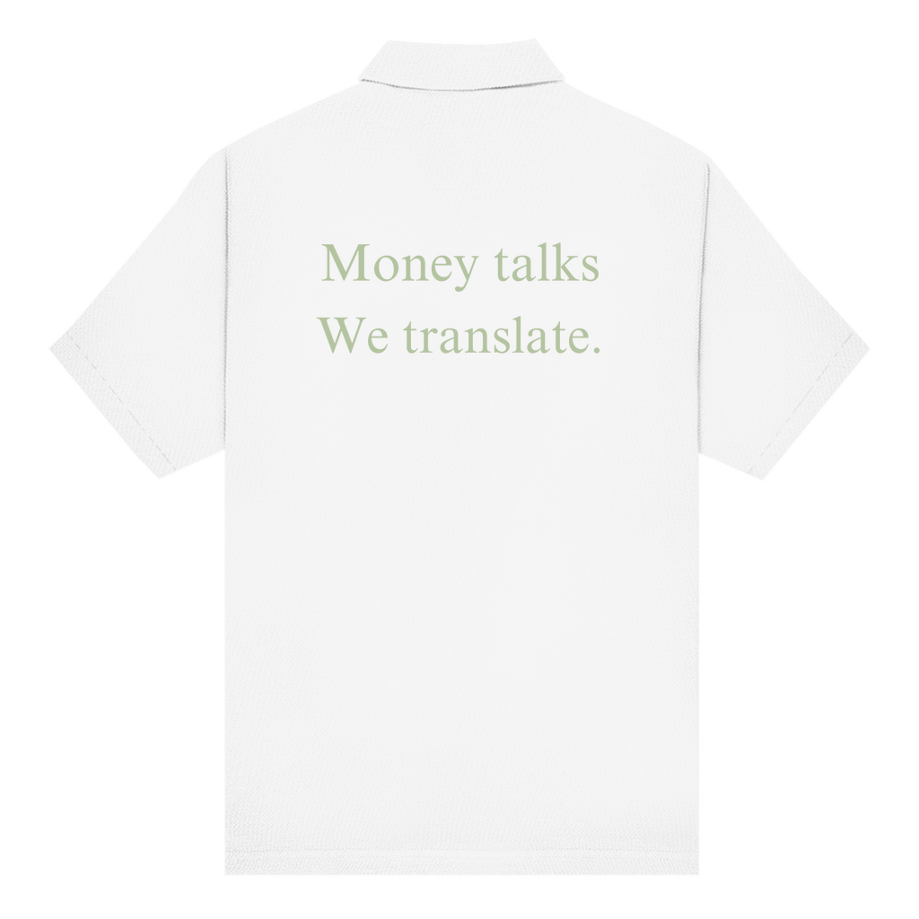 Unisex Poloshirt Money talks We translate.