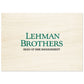 Lehman Brothers Holzdruck Poster | Highperformer Holz - BWL.Breitseite