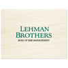 Lehman Brothers Holzdruck Poster | Highperformer Holz - BWL.Breitseite