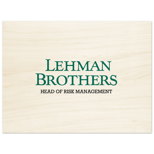 Lehman Brothers Holzdruck Poster | Highperformer Holz