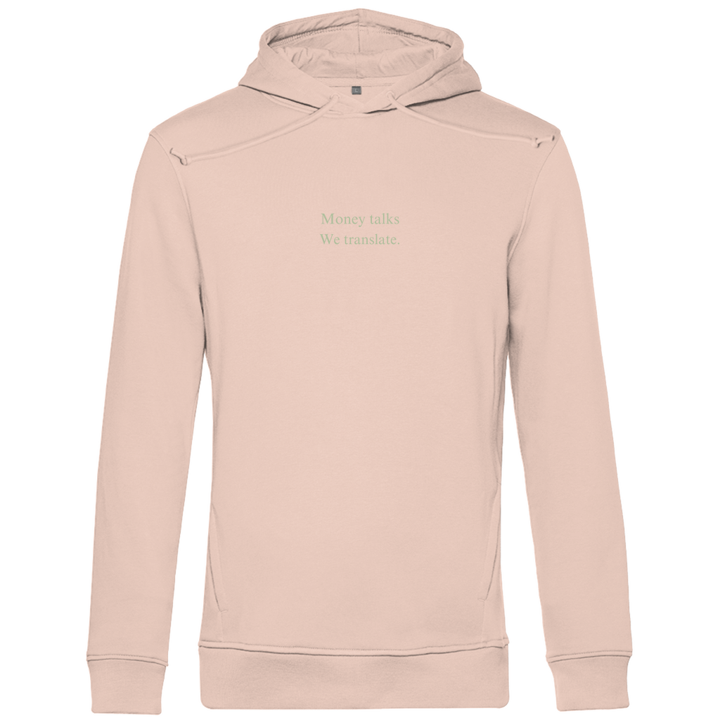 Herren Premium Bio Hoodie Money talks We translate.